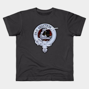 Clan Wallace Crest & Tartan Kids T-Shirt